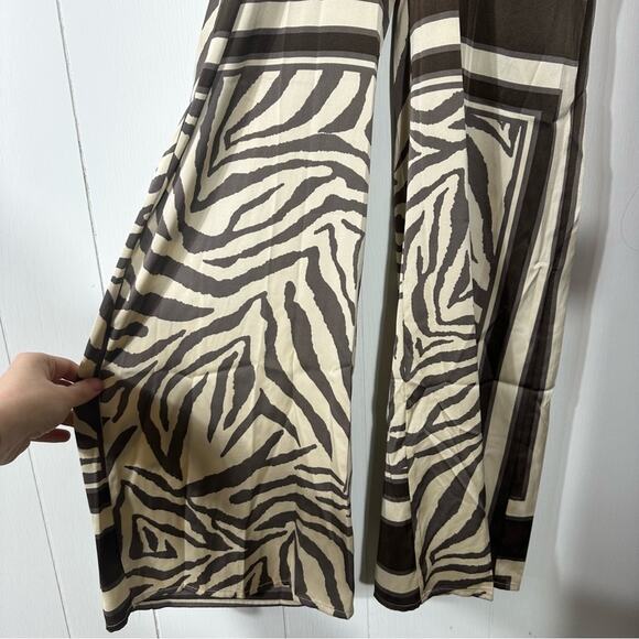 NEW Fashion Nova St. Tropez Animal Jumpsuit- Brown Combo Size XS - Picture 11 of 13